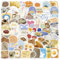 POPNWOW Süßes Essen Aufkleber 63 Stück Wasserdicht Vinyl Kawaii Food Stickers für Reisekoffer Gepäck Laptop Wasserflasche iPad Smartphone Fahrrad Skateboard Helmet Gitarre