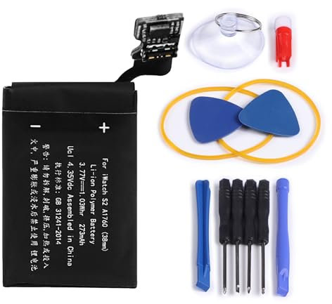 NEWASHAN Batteria A1760 compatibile con Apple iWatch Watch Serie 2 S2 38 mm A1757 A1816 ricaricabile agli ioni di litio Lipo ai polimeri di litio batteria 3,77 V 273 mAh (S2-38 mm-A1760)