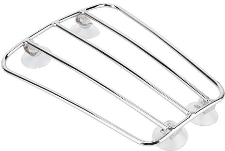 Motorcycle Fuel Tank Rack, Motorcycle Front Luggage Rack with Strong Suction Cups Universal Luggage Holder Retro Style Baggage Carrier Bracket(Silver)