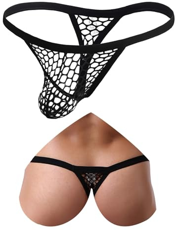 ohyeahlady Mini Perizoma Uomo Rete Trasparente Taglie Forti Slip | String Vita Bassa, Mini Tanga Gay,Intimo Uomo,Costume Bagno Perizoma,Thong,Mankini,Bikini,T-Back