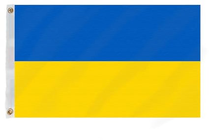 Flagmax Ukraine Flag 5ft x 3ft - Large Ukrainian Flag in Woven Polyester with Eyelets, Durable and Vibrant for Indoor and Outdoor Use, Perfect Display of Ukrainian Pride