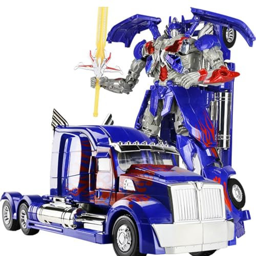 Doyomtoy Transformator-Roboter Optimus Prime, Juguete Transformator-Roboter Hecho a Mano, Regalos para Adultos y niños, Objetos de colección Decorativos...…