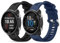Shecret 2 Pièces 20mm Remplacement Bracelet pour Garmin Vivoactive 3/3 Music/Venu/Venu 2 Plus/Forerunner 245/645/55, Watch Band en Silicone Souple Flexible pour Garmin Vivomove HR, Noir Bleu Marine