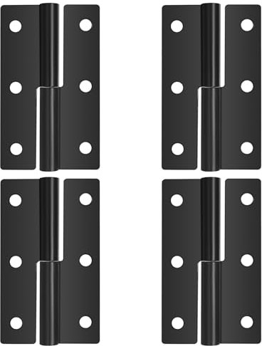 4 Unidades de Bisagras de Puerta, Bisagras Desmontables, Bisagras de Elevación, 62x37x1,5mm Bisagras de Puerta Desmontables Plegables, Bisagras para Puertas Interiores, Muebles y Armarios Industriales