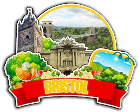 Bristol England UK Magnet Kühlschrankmagnet Holz 3D Sehenswürdigkeiten Reise Sammlerstück Souvenirs Dekoration handgefertigt -4322