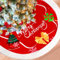 Kalolary 48 Zoll Weihnachtsbaum Rock, Rote Plusch Weihnachtsbaum Decke Lebkuchenmann Donut Schleifen Design Xmas Tree Skirt Matte für Weihnachtsfeiertag Dekorationen