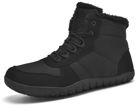TIAROOTT Chaussures pieds nus pour homme - Doublure chaude - Bottes d'hiver pour homme - Bottes d'hiver chaudes - Bottes de neige douces et légères avec semelle antidérapante