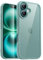 JETech Case for iPhone 16 6.1-Inch, Shockproof Phone Bumper Cover, Solid Color Matte TPU Frame, Anti-Scratch Clear Back (Teal)