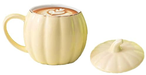 Tasse À La Citrouille, Tasses À Café À La Citrouille Avec Couvercle Tasse Citrouille D'Halloween Pour Café Tasses À Café En Céramique Tasse En Céramique D'Halloween Pour Bébés Et Adultes, Famille E