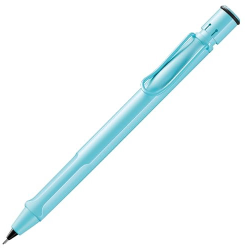Lamy safari aquasky Druckbleistift - klassicher Minenbleistift mit ergonomischem Griff & Gehäuse aus ASA-Kunststoff - Bleistift mit Feinstrichmine M 41 in Strichbreite 0,5 mm & Radiertip