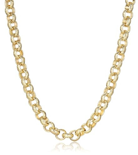 12mm Gold Diamond Cut Bold Belcher Chain Necklace, 30-Inch, 197g, Gold Plated - Bling King London