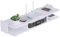 Wall Mounted TV DVD Set top Box Shelf White Living Room Bedroom nizer Rack for Router Storage Box and Projector Stand 80cm