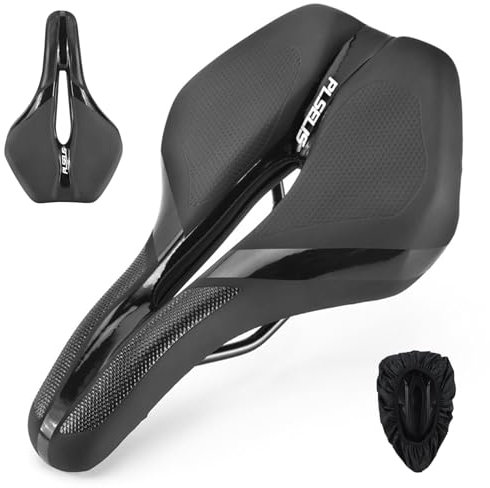 Bike Sattel Universal Sattel, Bequem Weich Memory Schaum Fahrrad Sattel, Mountainbikesätte, Fahrradsattel Herren Damen, Endlich Schmerzfrei Radfahren, für Fahrrad, MTB, Gravel Bike, Ebike