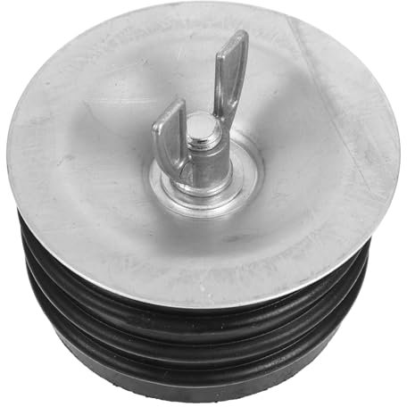 Hohopeti Kanalreinigungskappe aus Stahl Mechanischer Rohrprüfstopfen mit Gummidichtungsring Abflussstopfen für Waschbecken Pools Sanitäranlagen Vielseitiges Design