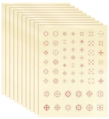 NBEADS 570 Pcs No Scope Aim Assist Stickers, Games Fast Scope Monitor Decal Shooting Target Stickers Decals for FPS Video Games TV Monitor and Mobile Phone