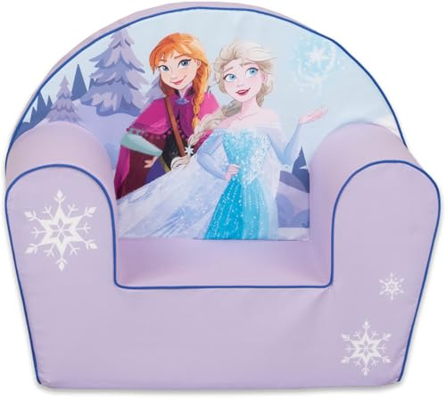 Disney Home Die Eiskönigin – Anna & Elsa, kleiner Sessel, abnehmbarer und waschbarer Bezug, kuscheliger Komfort für Kinderzimmer