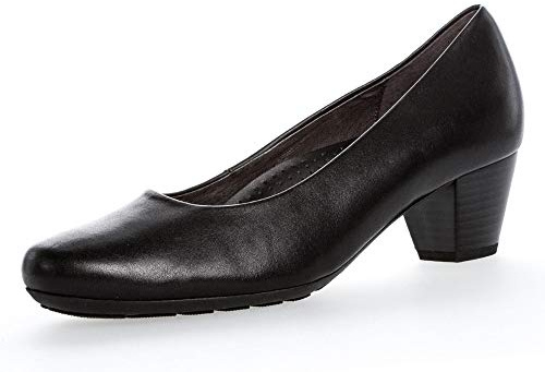 Gabor Brambling, Damen Pumps , Schwarz - schwarzes Leder - Größe : 39 EU (6 UK)