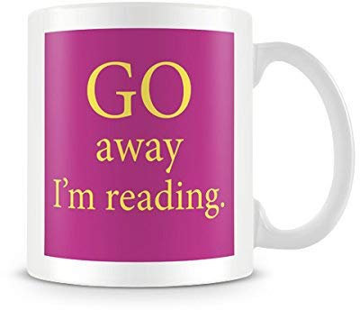 Behind The Glass - Go Away I'm Reading - Printed Funny Mug - Great Gift/Present Idea, Ceramic, 11fl.oz.