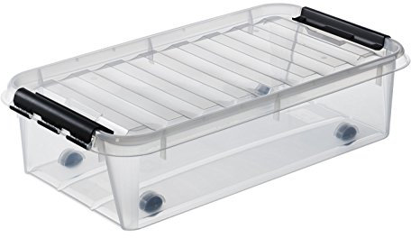 4 x HAMMARPLAST SmartStore Classic 35 Box mit Rollen - 35 Liter - 720 x 400 x 200 mm - transparent