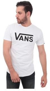 Vans Men's Classic T-Shirt, White/Black, L