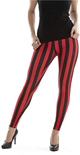 Orlob NEU Leggings gestreift, schwarz-rot, Größe L-XL