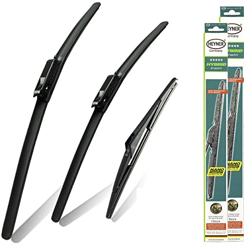 HEYNER Fits: Citroen C3 2009-2015 Hybrid Windscreen Wiper Blades Front Rear 2616BL 12 RE HH2616B12HRCRE