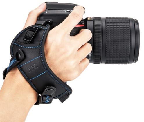 ayex Handschlaufe HS-PRO1P aus PU-Leder mit ergonomischer Handballenauflage und ausklappbarem Kamerafuß - Sicheres Kamera-Haltesystem