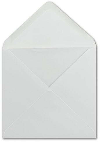 25 Quadratische Briefumschläge Weiß 15 x 15 cm 100 g/m² Nassklebung Post-Umschläge ohne Fenster ideal für Weihnachten Grußkarten Einladungen von Ihrem Glüxx-Agent