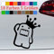 Domo Kun mit Krone Aufkleber VW Sticker JDM Anime Manga Japan 18 Farben 5 Größen