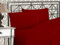 Elegant Comfort Luxuriöses 1500 Premium-Bettwäsche-Set, Mikrofaser, Hotelqualität, dreireihig Bestickt, weichstes 4-teiliges Bettlaken-Set, Knitter- und lichtbeständig, California King, Burgunderrot