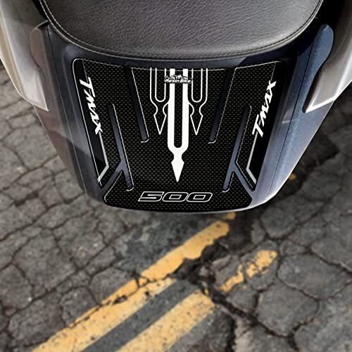 Resin Bike Adesivi Scooter Compatibile con Yamaha Tmax 500 2001-2007. Protezione Codino da Urti e Graffi. Adesivo 3D Resinato - Effetto Carbonio e Bianco