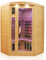 Dewello® Infrarotkabine Infrarotsauna LAKEFIELD PRO 120x120 inkl. Duo Strahler, Vollspektrumstrahler, Bodenstrahler Hemlockholz & Zedernholz, LED-Farblicht, Bluetooth, FM,MP3,USB