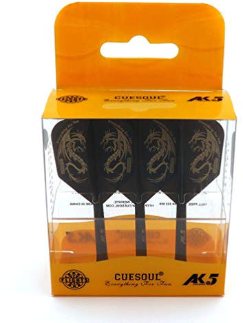 CUESOUL ROST personalisierte integrierte Dartpfeile Schäfte und Darts Flights Medium, Set von 3 Stück Drachen Pattern (CSAK-5JL1-S)