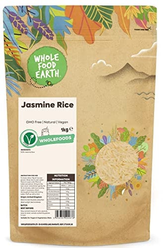 Wholefood Earth Jasmine Rice 1 kg | GMO Free | Natural