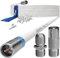 1STec 7m White Virgin Media Quick Fit Male Push On or Over Female F-connector Technetix Isolator IEC Webro Extension Cable for V6 TIVO Set Top Box VIVID Fibre Super Hub Broadband Modems to 7 Metre