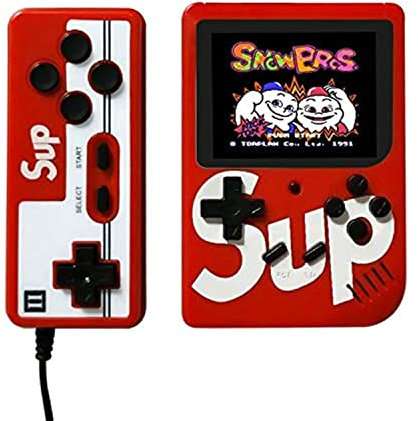 Mini consola de videojuegos de mano retro Gameboy integrado 400 juegos clásicos de viaje, sistema de juegos portátil, máquinas electrónicas, soporte de 3.0 pulgadas, regalo para niños, adultos (rojo)