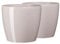 Tymar Blumentopf, 2er-Pack, Pflanzentopf aus Kunststoff, Moderne, Runde Form (Taupe, ø 25 cm)