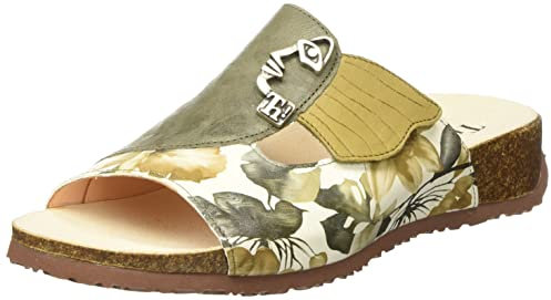 Think! Damen Mizzi nachhaltige Hausschuh Pantolette, 7040 Salbei/Kombi, 40 EU