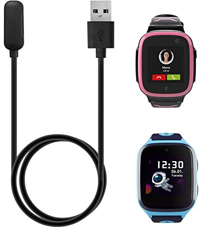 Kuaguozhe 1 Stück Ladekabel Nur Kompatibel mit Xplora X5 / X4, Magnetisches USB-Ladekabel Ersatz Ladegerät Charging Kabel Ladestation für X5 Play / 4, Schwarz