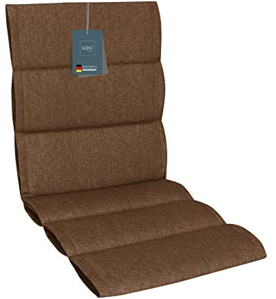 LILENO HOME Gartenstuhl Auflagen als [1er Set - Niedriglehner] in Braun - Bequeme Liegen als Sitzauflagen für Gartenmöbel - Stuhlkissen für Gartenstühle und Klappstühle