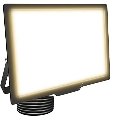 AUXTINGS 150W LED Strahler Außen,10000LM LED Scheinwerfer 4000K LED Fluter Kaltweiß Aussenstrahler IP66 Wasserdicht Flutlicht Aussenlampe Beleuchtung für Innenhöfe Sportplatz Garage Garten Werkstatt
