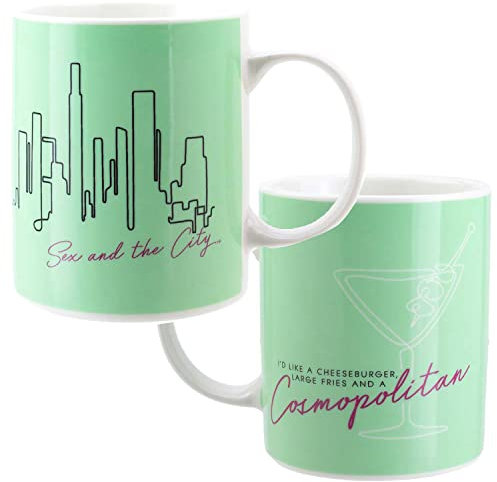 Paladone Sex and the City Cosmo Tasse, Keramik-Kaffeetasse mit der beliebten romantischen Komödien TV-Serie, offiziell lizenziertes Sex and the City Merchandise
