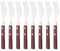 Uniturcky Lot de 8 fourchettes de table en acier inoxydable 304 avec manche en bois naturel, couverts avec manche en bois brun rougeâtre, fourchettes à salade de 20 cm