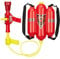 Relaxdays Feuerwehr Wasserspritze, 2,5 l Wassertank, 5 m Reichweite, 2 Sprühfunktionen, Löschrucksack Kinder, rot-gelb, 15 x 30 x 6 cm