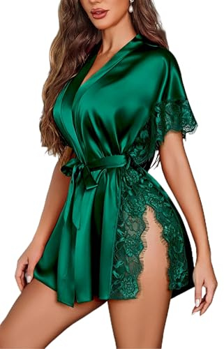Avidlove Women Short Satin Kimono Silk Bathrobe Bridesmaid Sleep Robe