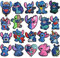 UNN 20 Pieces Cartoon PVC Shoe Charms Random Lovely Child Shoe Derocations Charms for Birthday Gifts C-4
