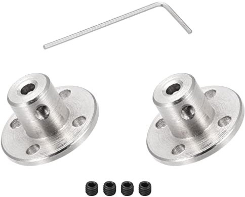 DMiotech 2pz 3.17mm Flangia Giunto Connettore Rigido Guida Albero Supporto Giunto Albero Giunto con M1.5 Esagonale Chiave e Viti per Fai-da-Te RC Modello Motori