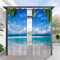 Heavyoff Outdoor Vorhänge Wasserdicht, Wetterfest Sichtschutz Terrasse Sonnenschutz für Balkon Veranda Pergola Gartenlaube 2 Stück, Stil 15, 210x230cm