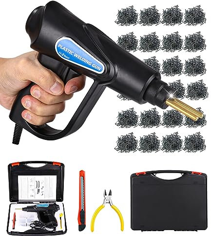 70W kunststoff Schweißen mit 600PCS Klammern, Auto Stoßstange Reparaturset, kunststoff Schweißen Maschine, Hot Hefter Schweißer Reparatur Set für Auto Stoßstange Reparatur, Auto Reparatur Set