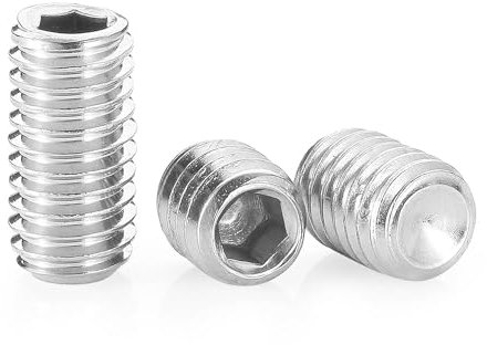 Tornillos de cabeza hexagonal de 1/4-20 x 1/4 pulgadas, pernos de tornillo prisionero, tornillos de punta hexagonal interna de acero inoxidable 304 con llaves hexagonales, 30 unidades